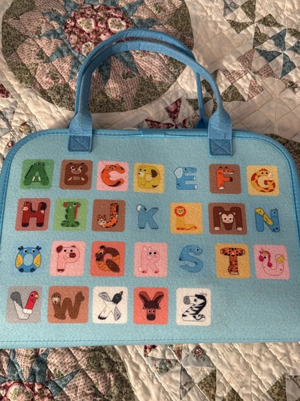 Blue Busy Board Carry Case for Kids